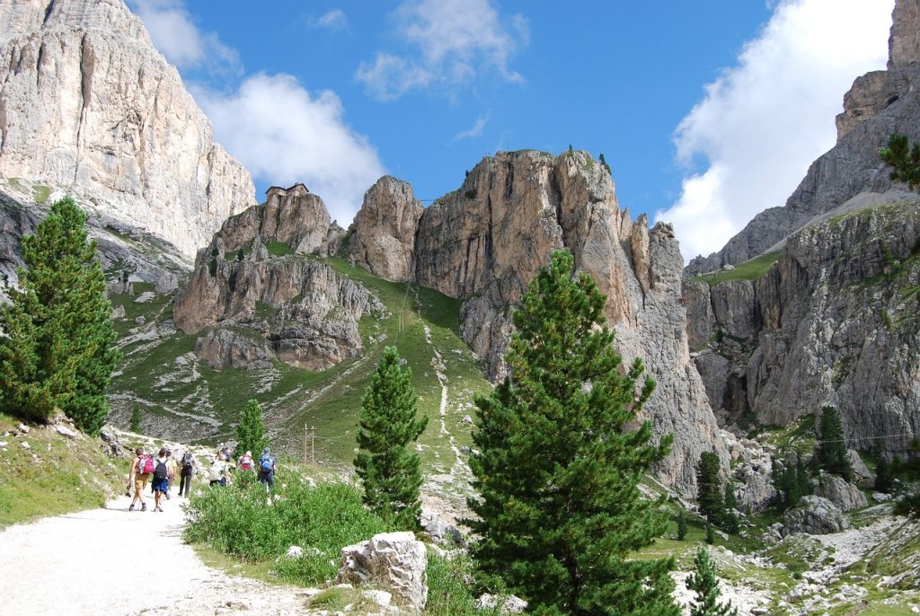 sitio en las Dolomitas