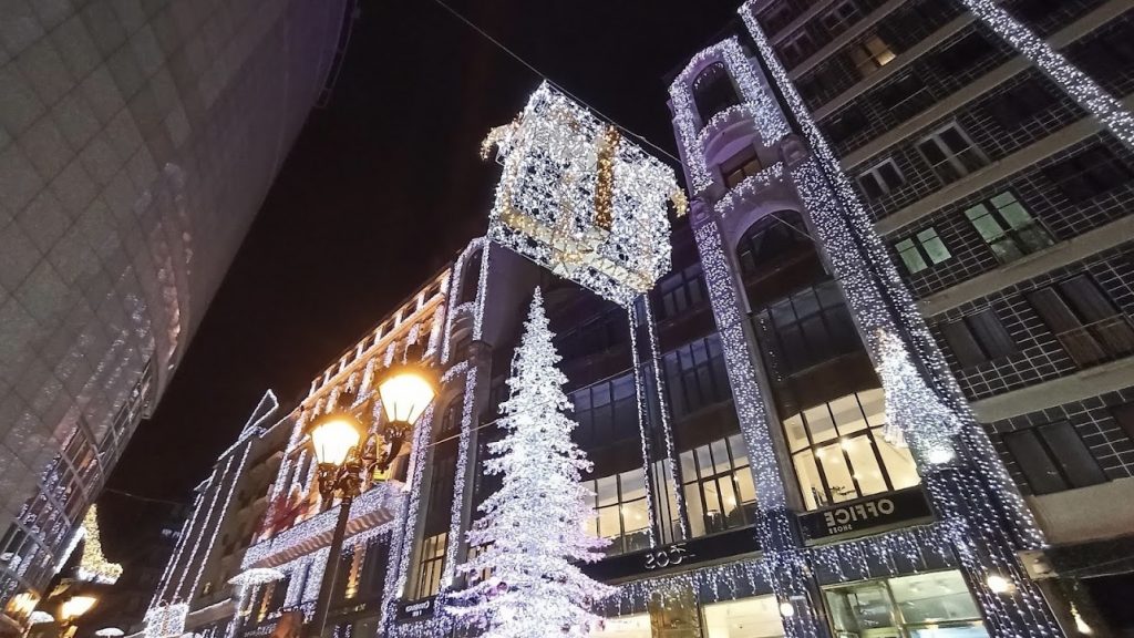 Budapest de noche en Navidad