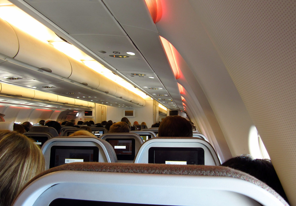 Imagen de dentro del avión 